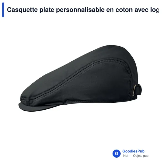 Casquette plate personnalisable en coton avec logo - FLAT PEAK - Image 4