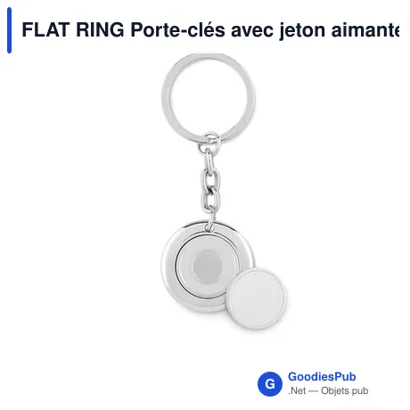 FLAT RING Porte-clés avec jeton aimanté