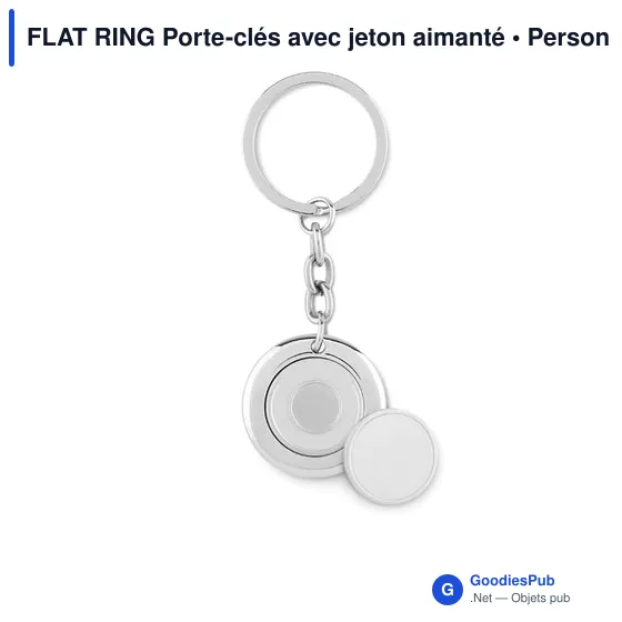 FLAT RING Porte-clés avec jeton aimanté - Image 1