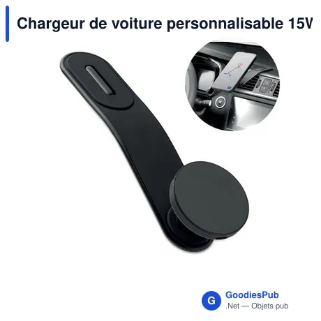 Chargeur de voiture personnalisable 15W avec logo - FLECAR
