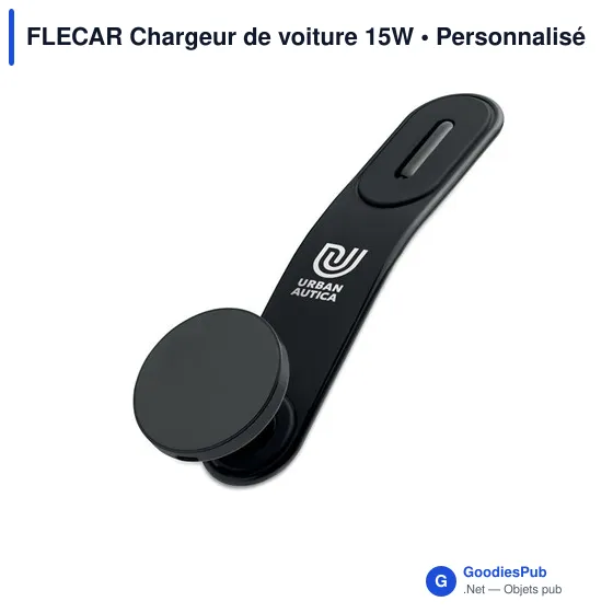 Chargeur de voiture personnalisable 15W avec logo - FLECAR - Image 3