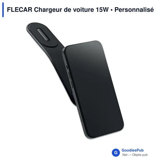 Chargeur de voiture personnalisable 15W avec logo - FLECAR - Image 6