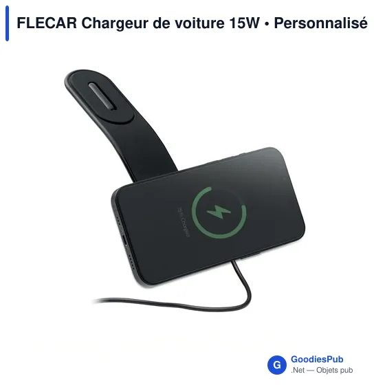 Chargeur de voiture personnalisable 15W avec logo - FLECAR - Image 7