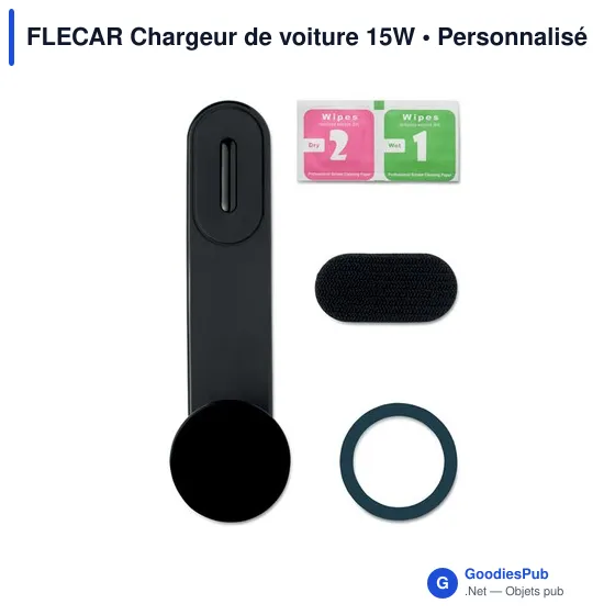 Chargeur de voiture personnalisable 15W avec logo - FLECAR - Image 8