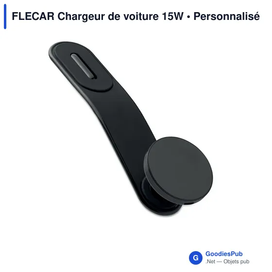 Chargeur de voiture personnalisable 15W avec logo - FLECAR - Image 10
