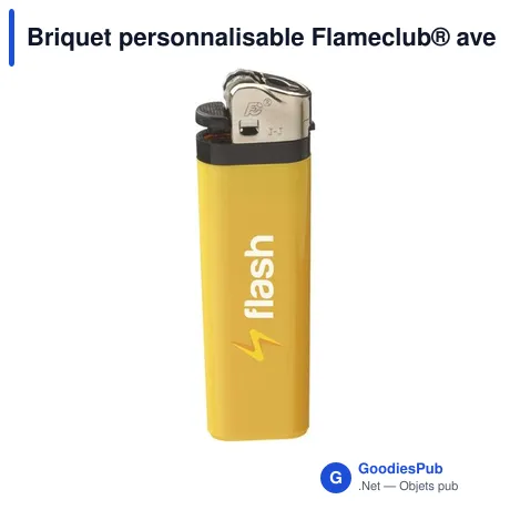 Briquet personnalisable Flameclub® avec logo - Rouge