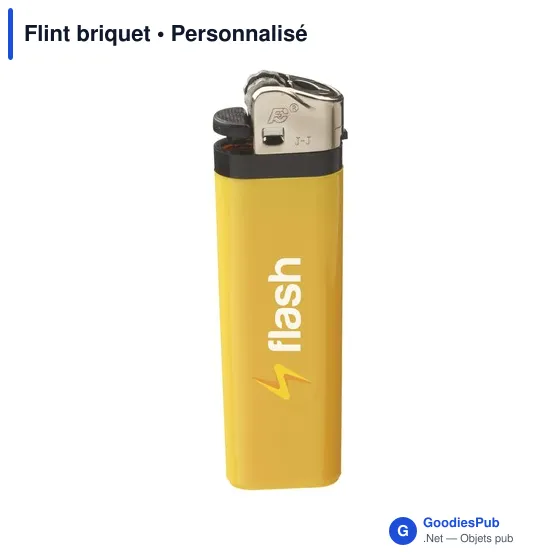 Briquet personnalisable Flameclub® avec logo - Rouge - Image 1