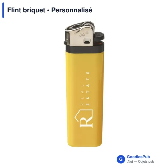 Briquet personnalisable Flameclub® avec logo - Rouge - Image 2