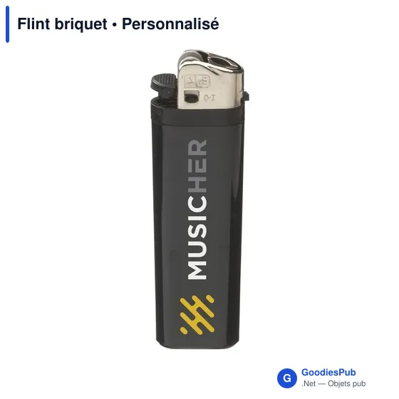 Briquet personnalisable Flameclub® avec logo - Rouge - Image 3