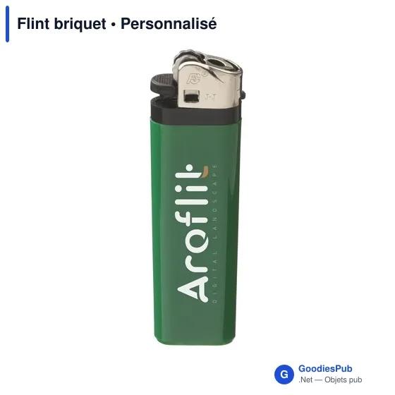 Briquet personnalisable Flameclub® avec logo - Rouge - Image 9