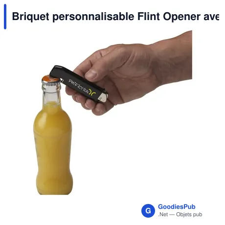 Briquet personnalisable Flint Opener avec logo - Flameclub®