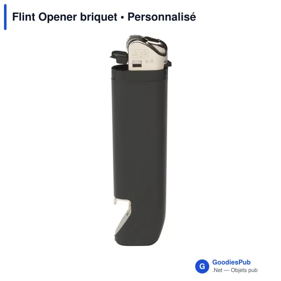 Briquet personnalisable Flint Opener avec logo - Flameclub® - Image 2