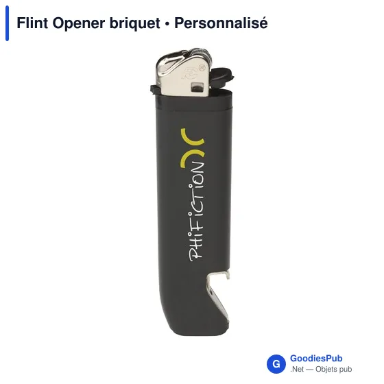 Briquet personnalisable Flint Opener avec logo - Flameclub® - Image 3