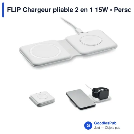 FLIP Chargeur pliable 2 en 1 15W