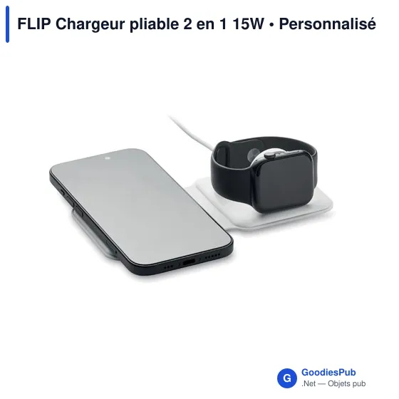 FLIP Chargeur pliable 2 en 1 15W - Image 3