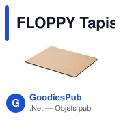 FLOPPY Tapis de souris papier recyclé - Miniature 1
