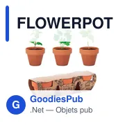 FLOWERPOT 3 pots en terre - Miniature 1