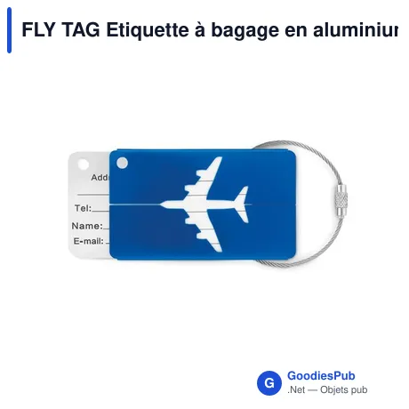 FLY TAG Etiquette à bagage en aluminium