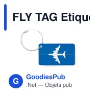 FLY TAG Etiquette à bagage en aluminium - Miniature 2