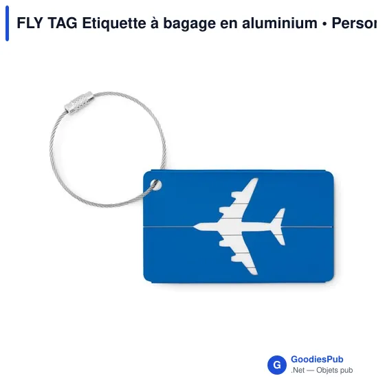 FLY TAG Etiquette à bagage en aluminium - Image 2