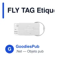 FLY TAG Etiquette à bagage en aluminium - Miniature 4