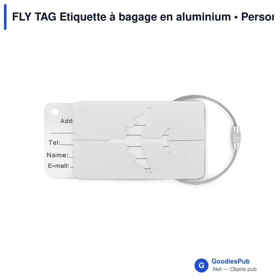 FLY TAG Etiquette à bagage en aluminium - Image 4
