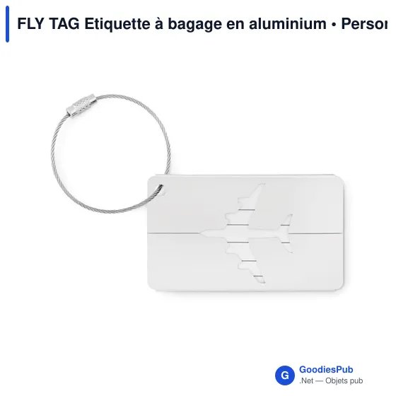 FLY TAG Etiquette à bagage en aluminium - Image 5