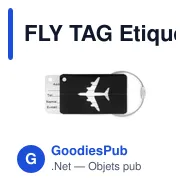 FLY TAG Etiquette à bagage en aluminium - Miniature 7