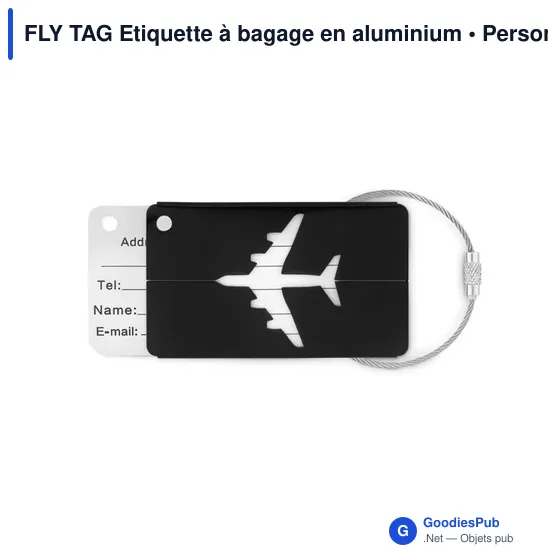 FLY TAG Etiquette à bagage en aluminium - Image 7