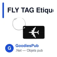 FLY TAG Etiquette à bagage en aluminium - Miniature 8