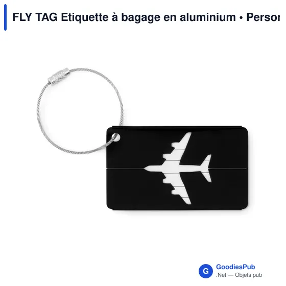 FLY TAG Etiquette à bagage en aluminium - Image 8