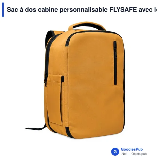 Sac à dos cabine personnalisable FLYSAFE avec logo - Image 1
