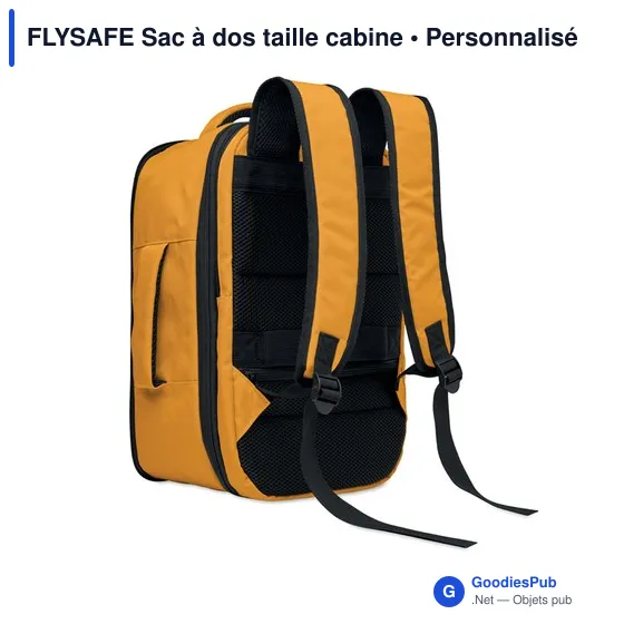 Sac à dos cabine personnalisable FLYSAFE avec logo - Image 2