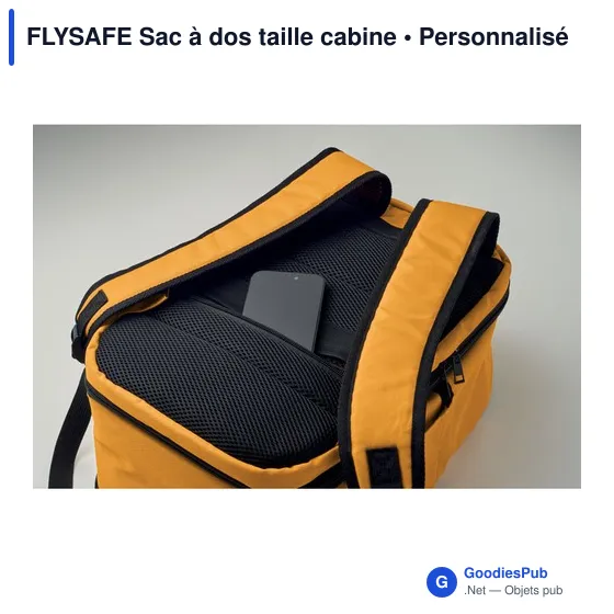 Sac à dos cabine personnalisable FLYSAFE avec logo - Image 12
