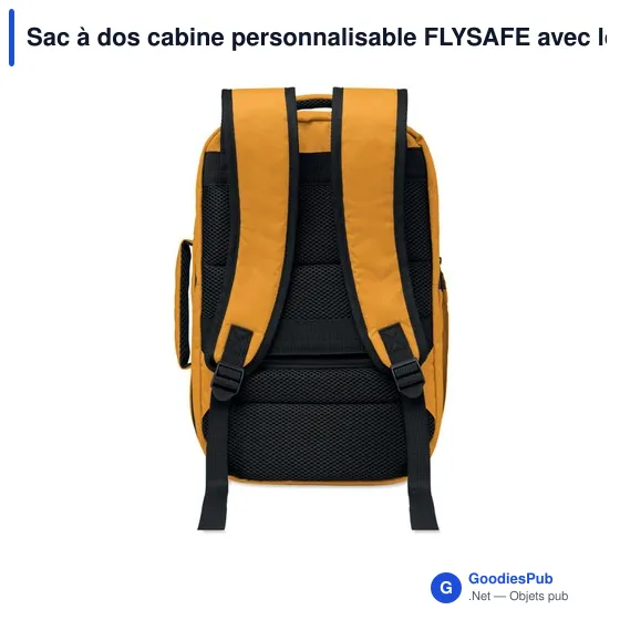 Sac à dos cabine personnalisable FLYSAFE avec logo - Image 3
