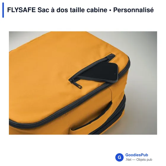 Sac à dos cabine personnalisable FLYSAFE avec logo - Image 5