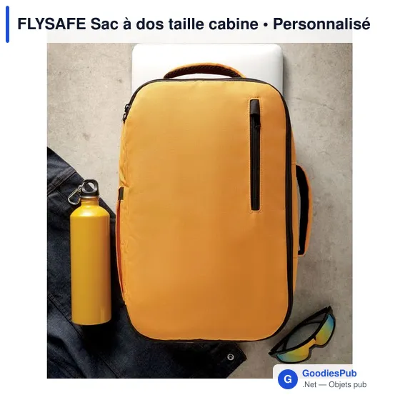 Sac à dos cabine personnalisable FLYSAFE avec logo - Image 7