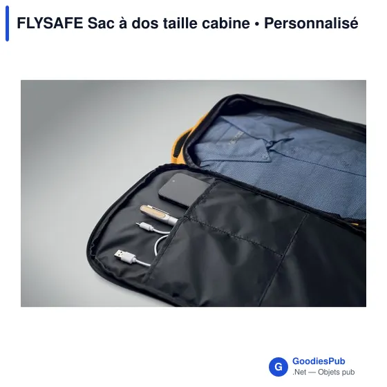 Sac à dos cabine personnalisable FLYSAFE avec logo - Image 9
