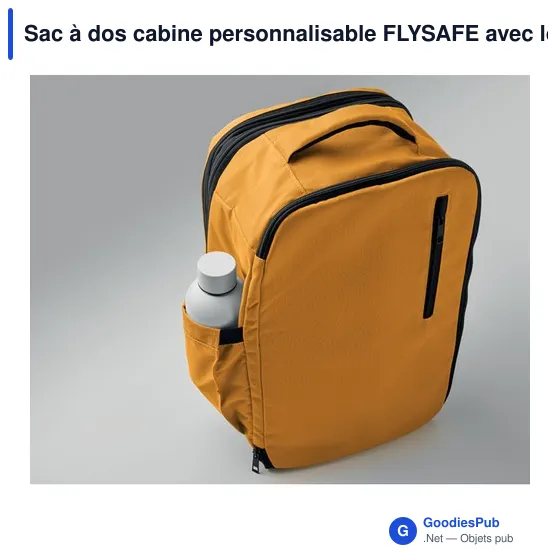 Sac à dos cabine personnalisable FLYSAFE avec logo - Image 10