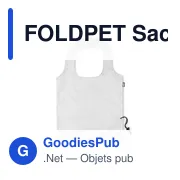 FOLDPET Sac de courses pliable en RPET - Miniature 1