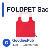 FOLDPET Sac de courses pliable en RPET - Miniature 5