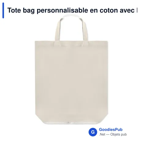 Tote bag personnalisable en coton avec logo pour entreprises