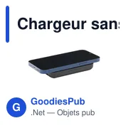 Chargeur sans fil personnalisable Force Magnetic RCS avec logo - Miniature 1