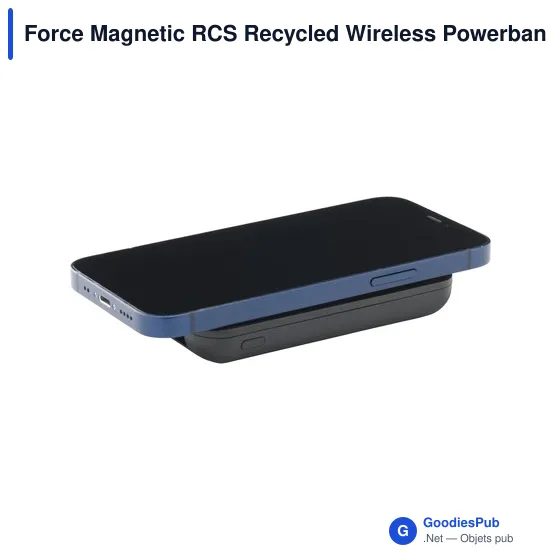 Chargeur sans fil personnalisable Force Magnetic RCS avec logo - Image 1