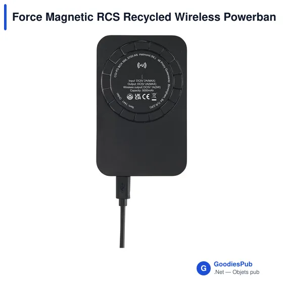 Chargeur sans fil personnalisable Force Magnetic RCS avec logo - Image 5