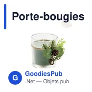 Porte-bougies de Noël personnalisable avec logo - FOREST - Miniature 1