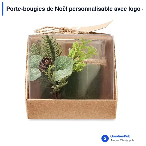 Porte-bougies de Noël personnalisable avec logo - FOREST - Image 2