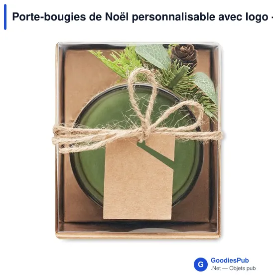 Porte-bougies de Noël personnalisable avec logo - FOREST - Image 3