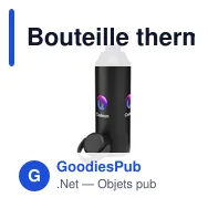 Bouteille thermos personnalisable Foss RCS Bottle 600 ml avec logo - Miniature 2