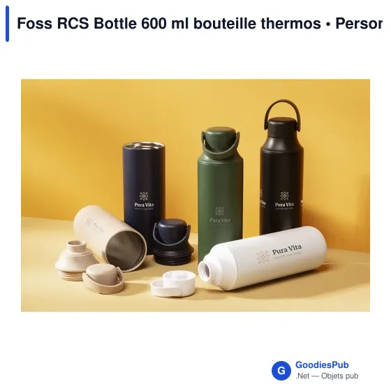 Bouteille thermos personnalisable Foss RCS Bottle 600 ml avec logo - Image 12